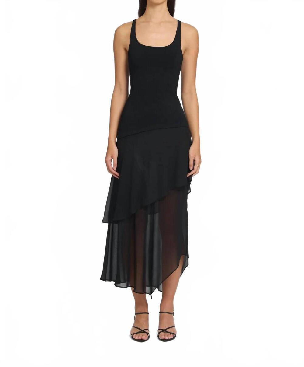 NEW VIKTORIA & WOODS enamoured asymmetric dress in black